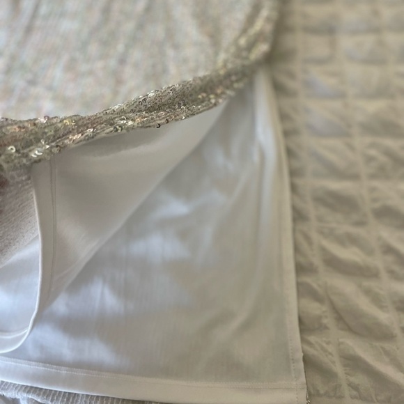 Walter Baker Crista  silver sequin midi skirt - Picture 6 of 11